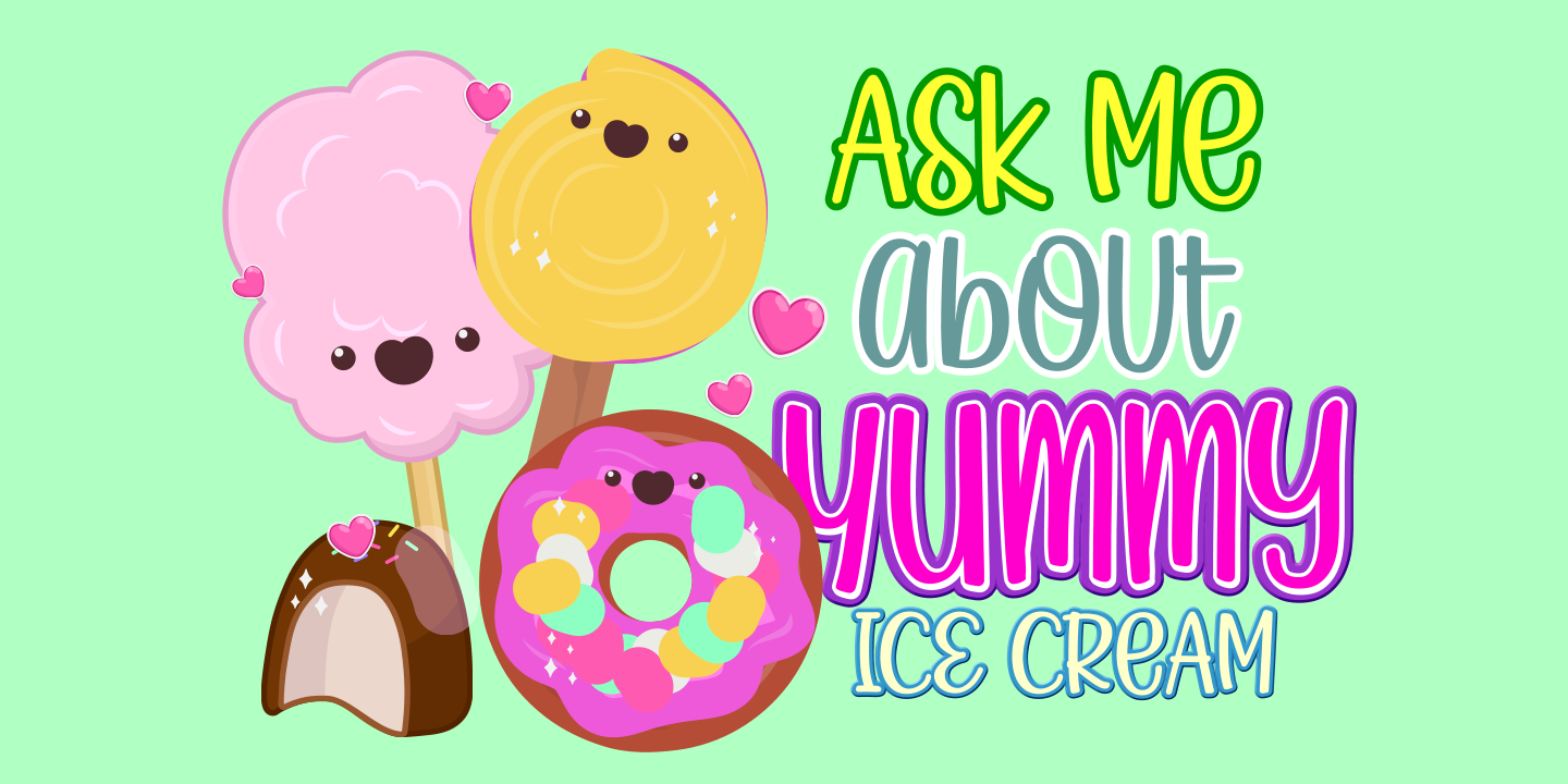 Image of Yummy Ice Cream Regular Font