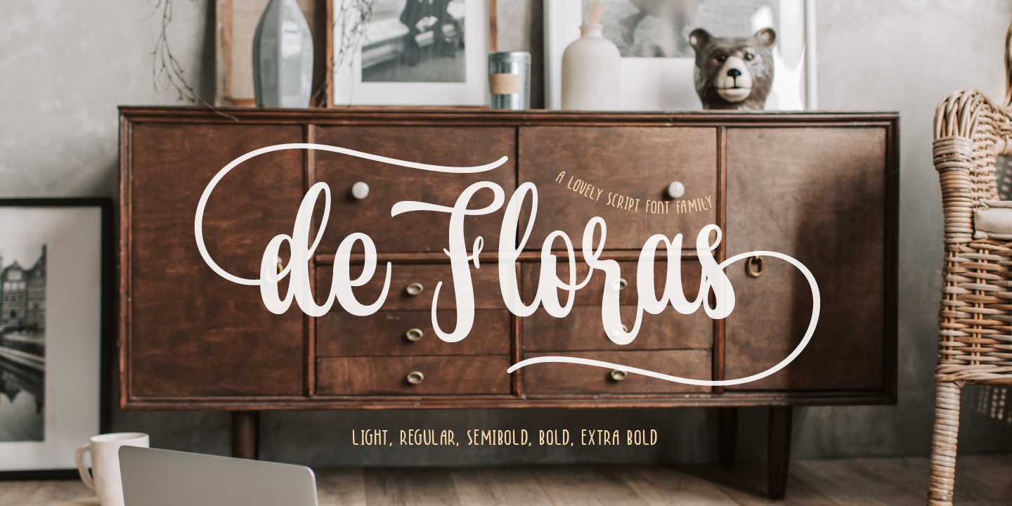 Image of De Floras Light font
