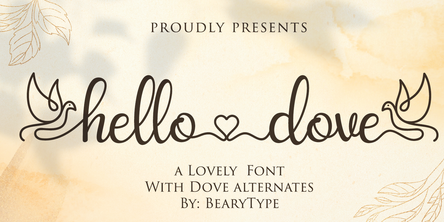 Image of Hello Dove Font