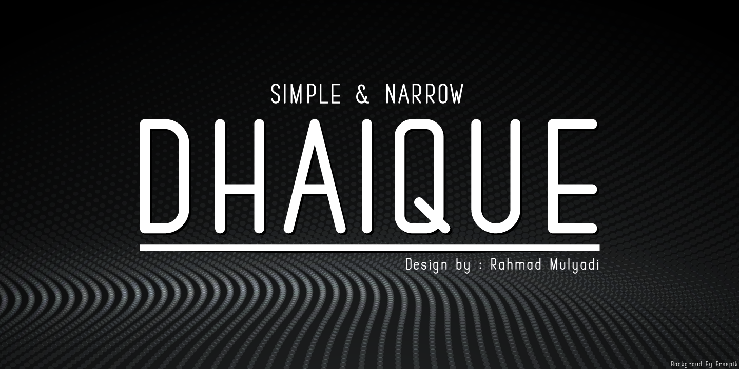 Image of Dhaique Regular Font