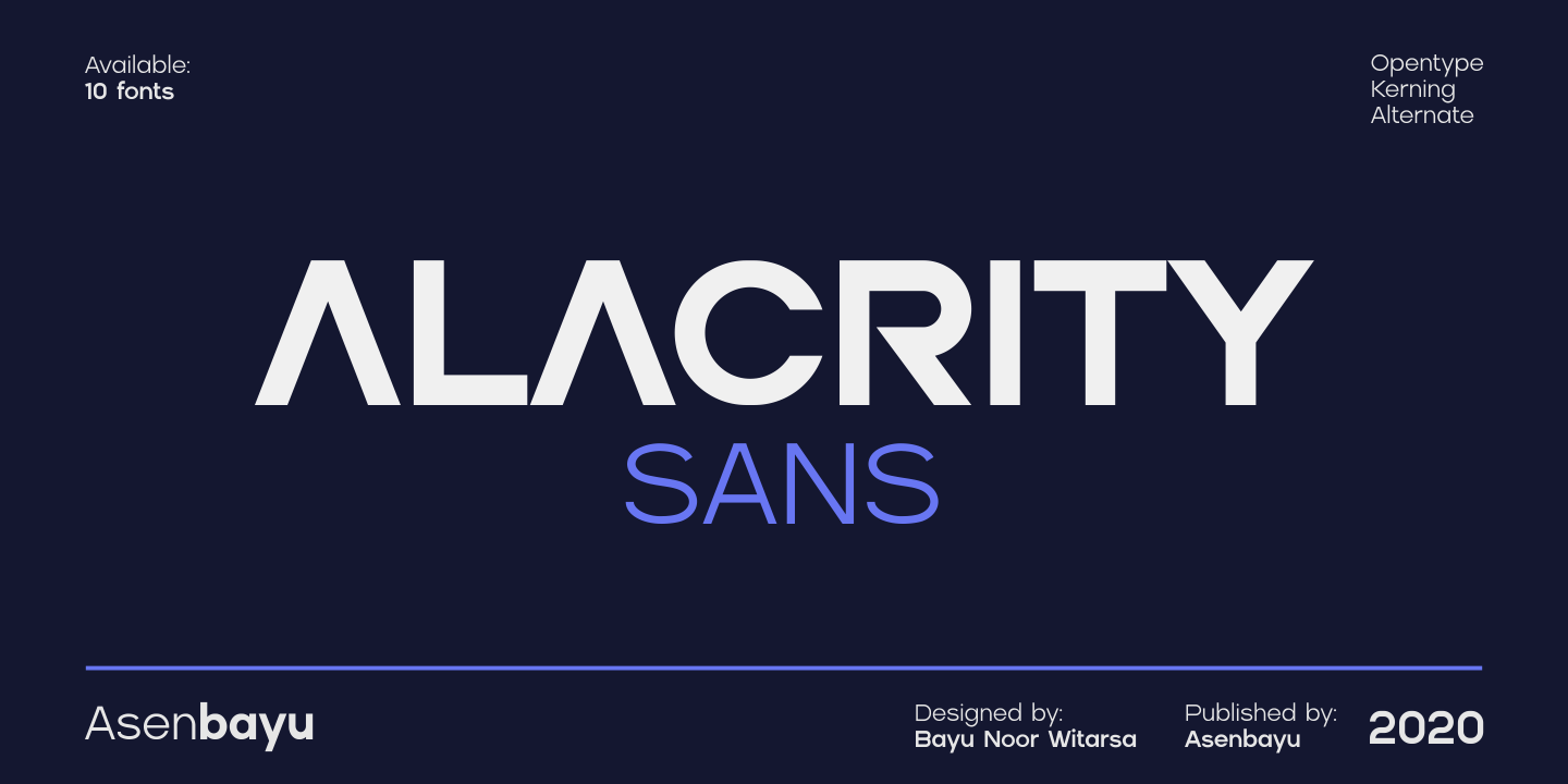 Image of Alacrity Sans Font