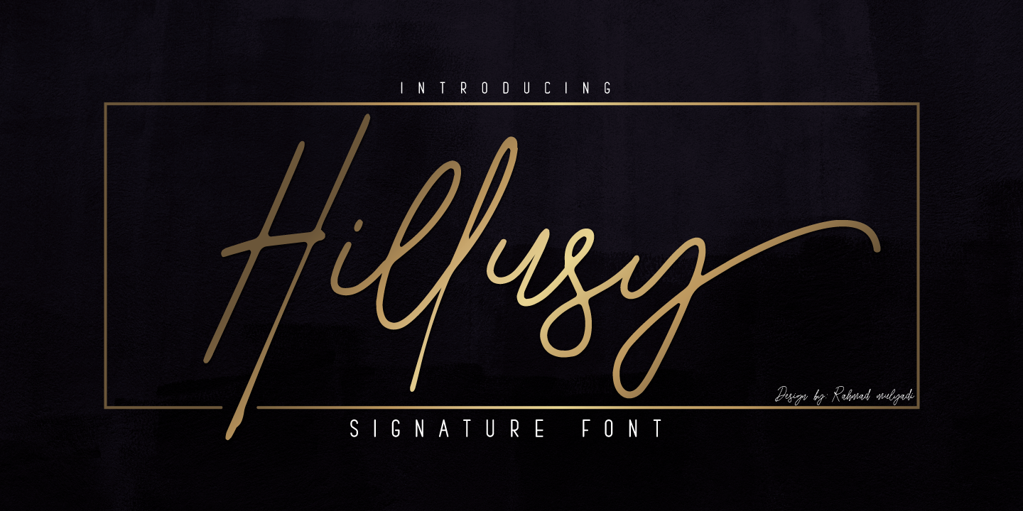 Image of Hillusy Regular Font