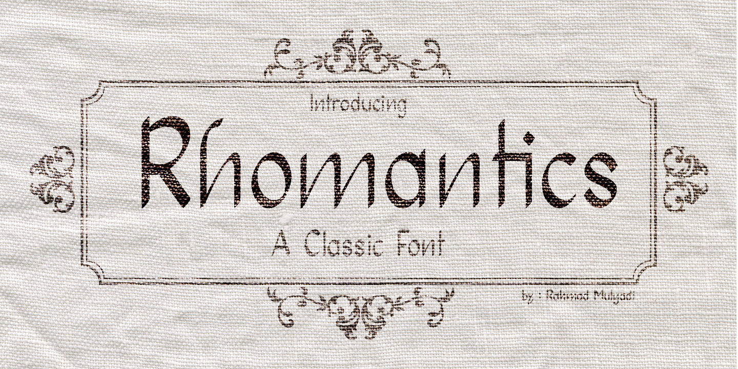 Image of Rhomantics Regular Font