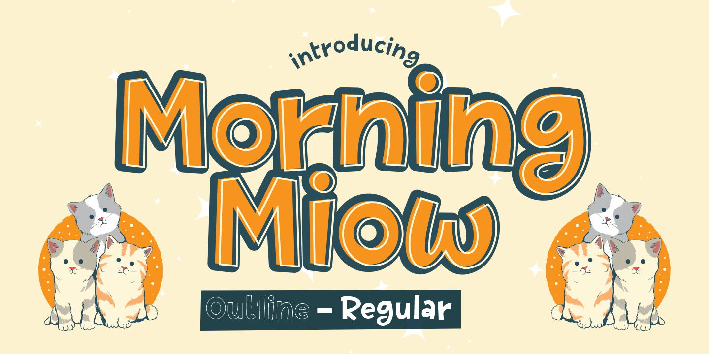 Image of Morning Miow Regular Font