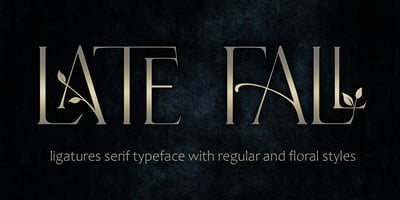 Font visual image of Late Fall