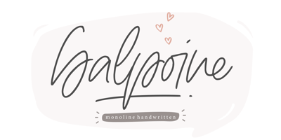 Font visual image of Balpoine