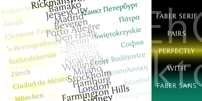 Font visual image of Faber Serif Pro