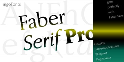 Font visual image of Faber Serif Pro