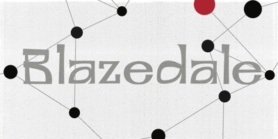 Font visual image of Blazedale
