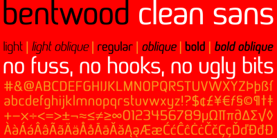 Font visual image of Bentwood&trade;