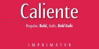 Font visual image of Caliente