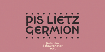 Font visual image of PiS LIETZ Germion