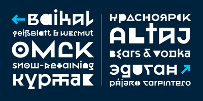 Font visual image of Siberian