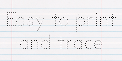 Font visual image of Dot To Dot