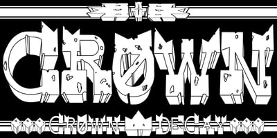 Font visual image of Crown Decay 3D