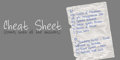 Font visual image of Cheat Sheet