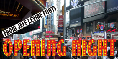 Font visual image of Opening Night JNL