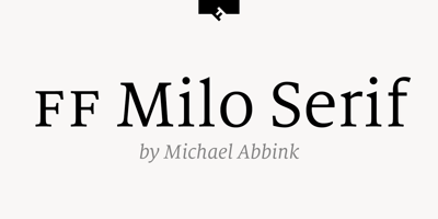 Font visual image of FF Milo&reg Serif