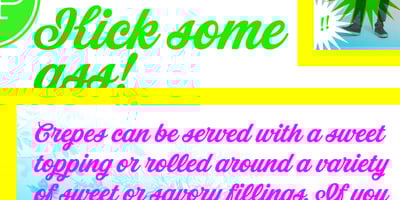 Font visual image of Delicious Pro