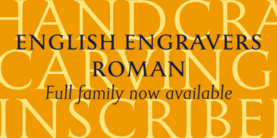 Font visual image of English Engravers Roman