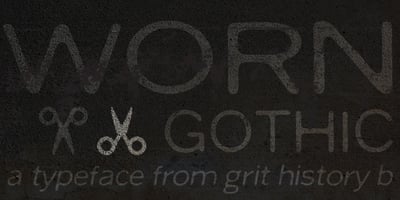 Font visual image of Worn Gothic&trade;
