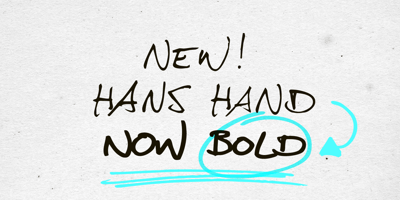 Font visual image of PiS HansHand Pro