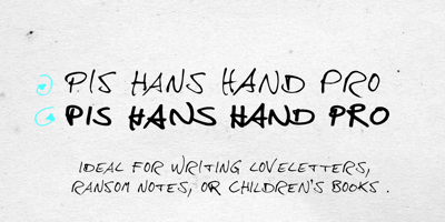 Font visual image of PiS HansHand Pro