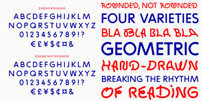 Font visual image of Zigzag
