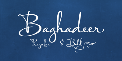Font visual image of Baghadeer&trade;