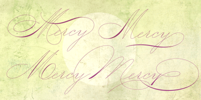 Font visual image of Mercy