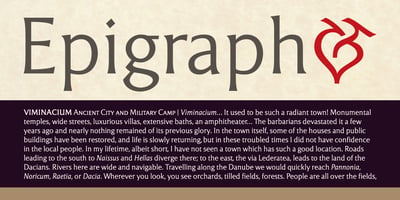 Font visual image of Epigraph