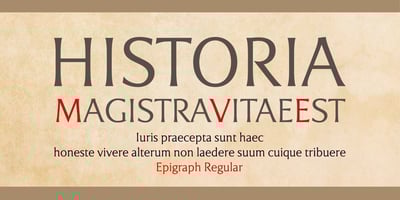 Font visual image of Epigraph