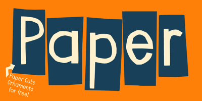 Font visual image of Paper Cuts