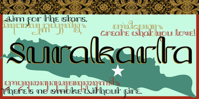 Font visual image of Surakarta