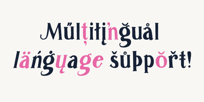 Font visual image of Caitiff