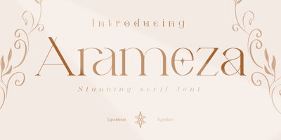 Font visual image of Arameza