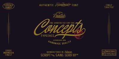 Font visual image of Concepts