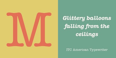 Imagen visual de la fuente ITC American Typewriter&trade;