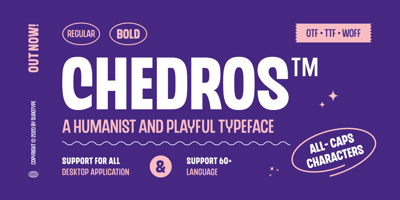 Font visual image of Chedros