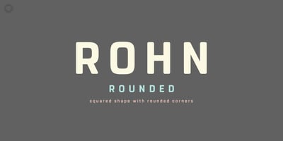 Font visual image of Rohn Rounded