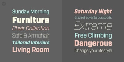 Font visual image of Rohn Rounded