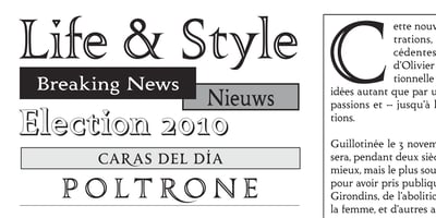 Font visual image of Poltrone&trade;