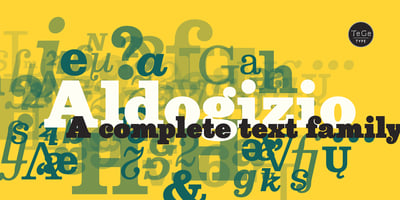 Font visual image of Aldogizio&trade;