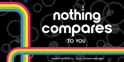 Font visual image of Nordique Pro