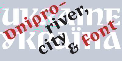 Font visual image of Dnipro