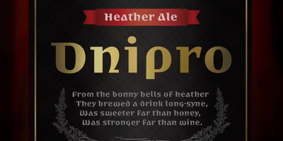 Font visual image of Dnipro