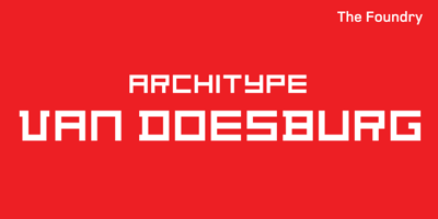 Font visual image of Architype Van Doesburg&trade;