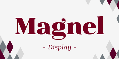 Font visual image of Magnel Display