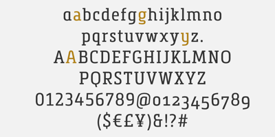 Font visual image of Metronic Slab Narrow