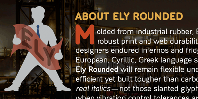 Font visual image of Ely Rounded